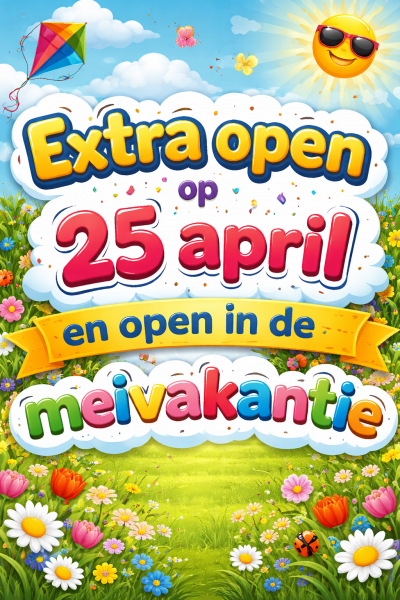 Extra open op zaterdag 25 april