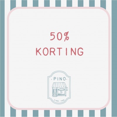 50% korting